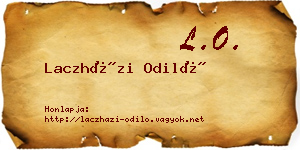 Laczházi Odiló névjegykártya